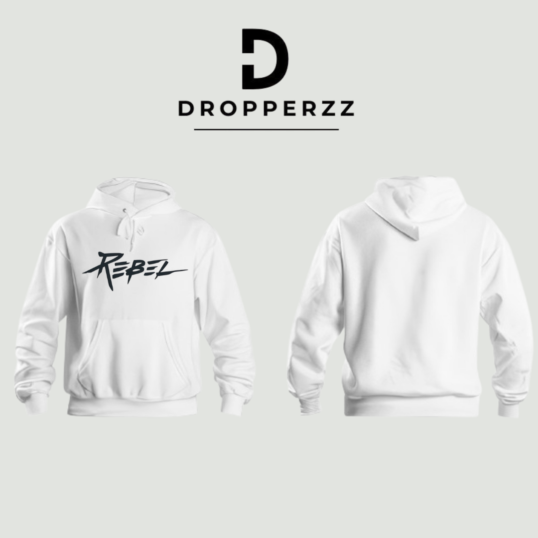 WHITE REBEL HOODIE