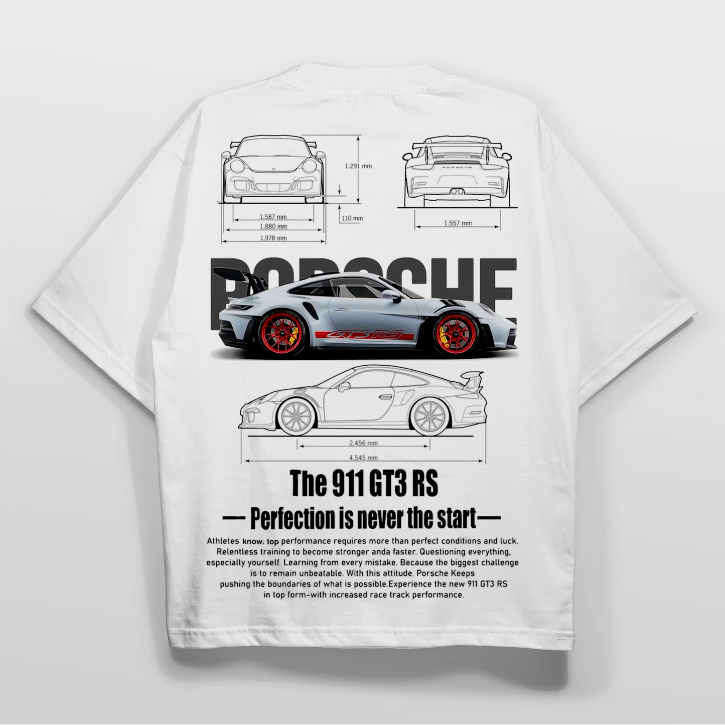 Oversized White T-Shirt – Porsche