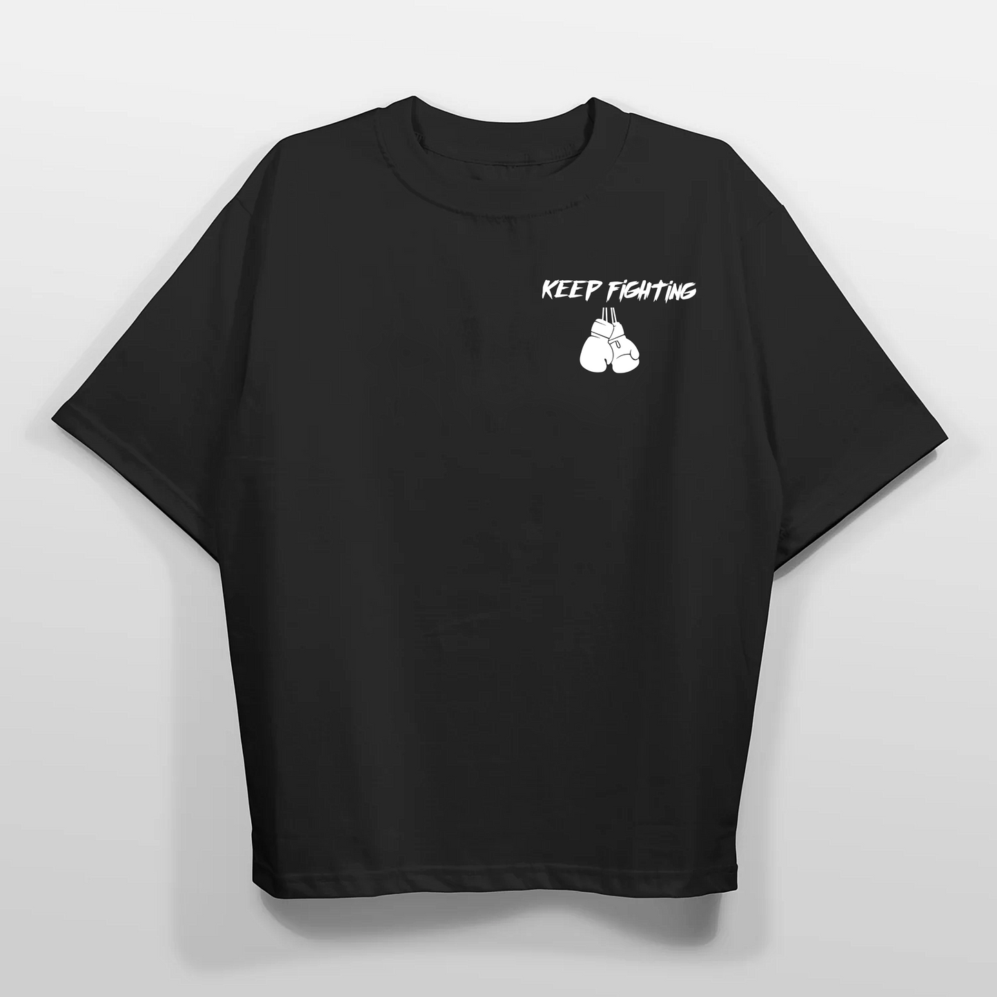 Oversized Black T-Shirt – Never Alone