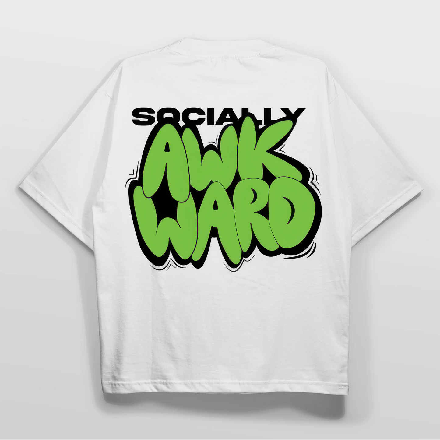 Oversized White T-Shirt – Socially Awkward